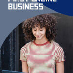 Online business beginner on a laptop