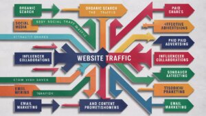 infographic displaying various website traffic sources